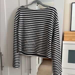 Black and White Striped H&M Sweater